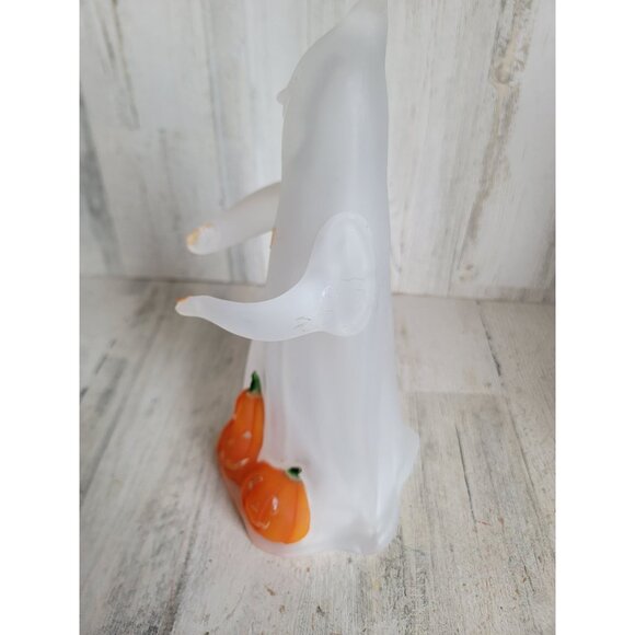 Halloween frosted ghost AS IS home decor pumpkin unique prop accessory - Picture 6 of 8